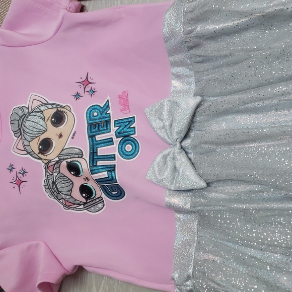 L.O.L. Surprise! Girls "Glitter On" Hooded Cosplay Tutu Dress Size L 10/12, new - Picture 4 of 8